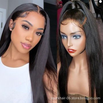 150% 180% Density Thin HD Full Lace Human Hair Wigs For Black Women,Wholesale Brazilian Virgin Hair Transparent Lace Front Wig